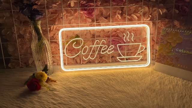 Coffee Bar Neon Sign for Wall Decor USB-Powered Adjustable